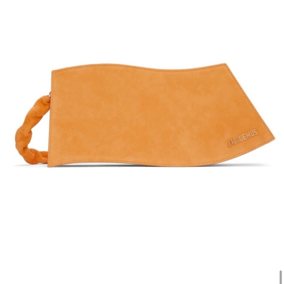 JACQUEMUS Orange Suede 'La Vague' Bag - USED - Picture 8 of 12